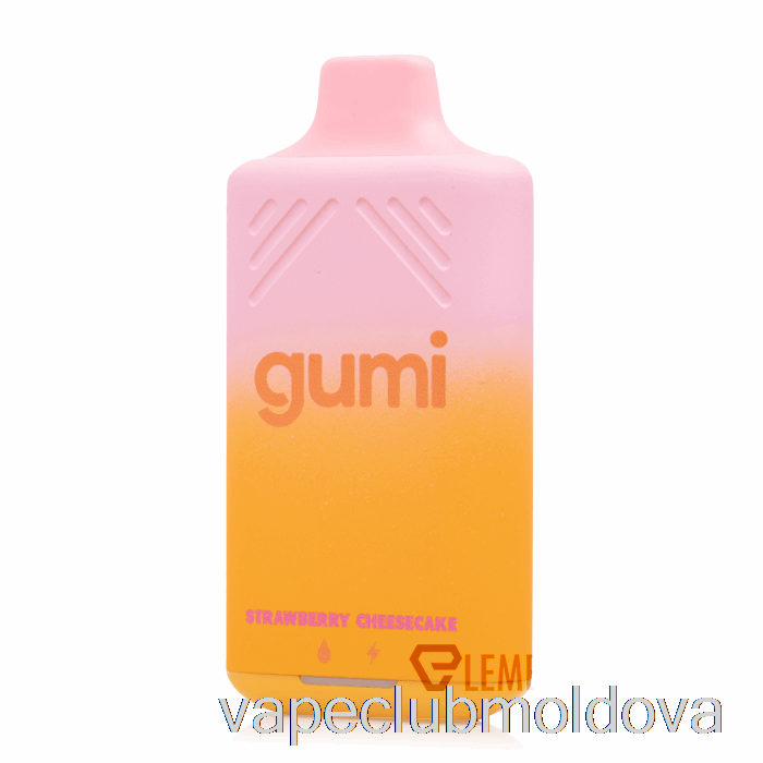 Vape Pod Kit Gumi Bar 8000 Cheesecake Cu Căpșuni De Unică Folosință